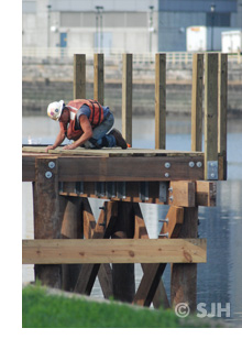 Fort Point Pier - public dock w/access to Boston Harbor, under construction.